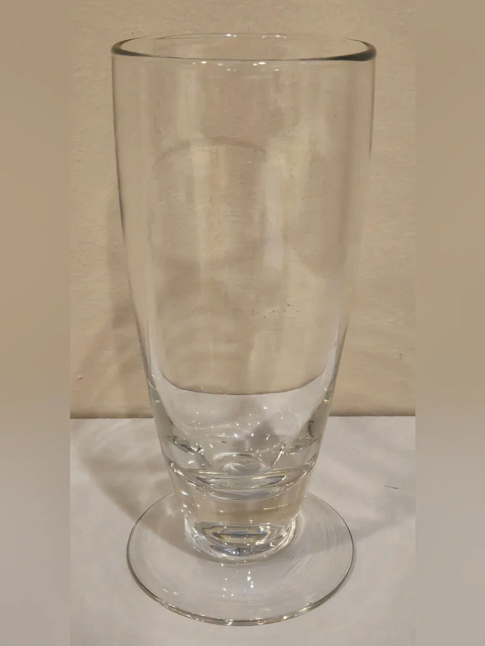 Heavy Based Clear Footed Pilsner Glass Home Dining
